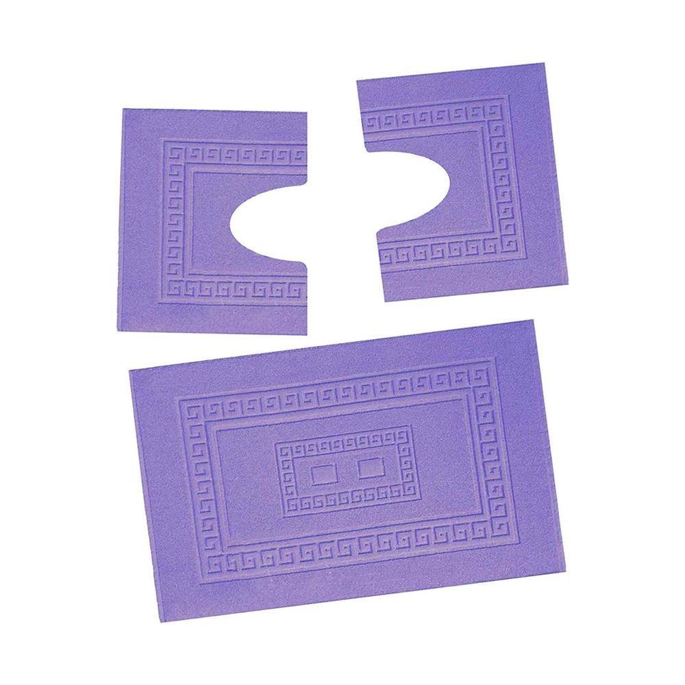 Tappeto Da Bagno Disegno Torino Colore Lilla Par 3pezzi Lilla - Foto 1