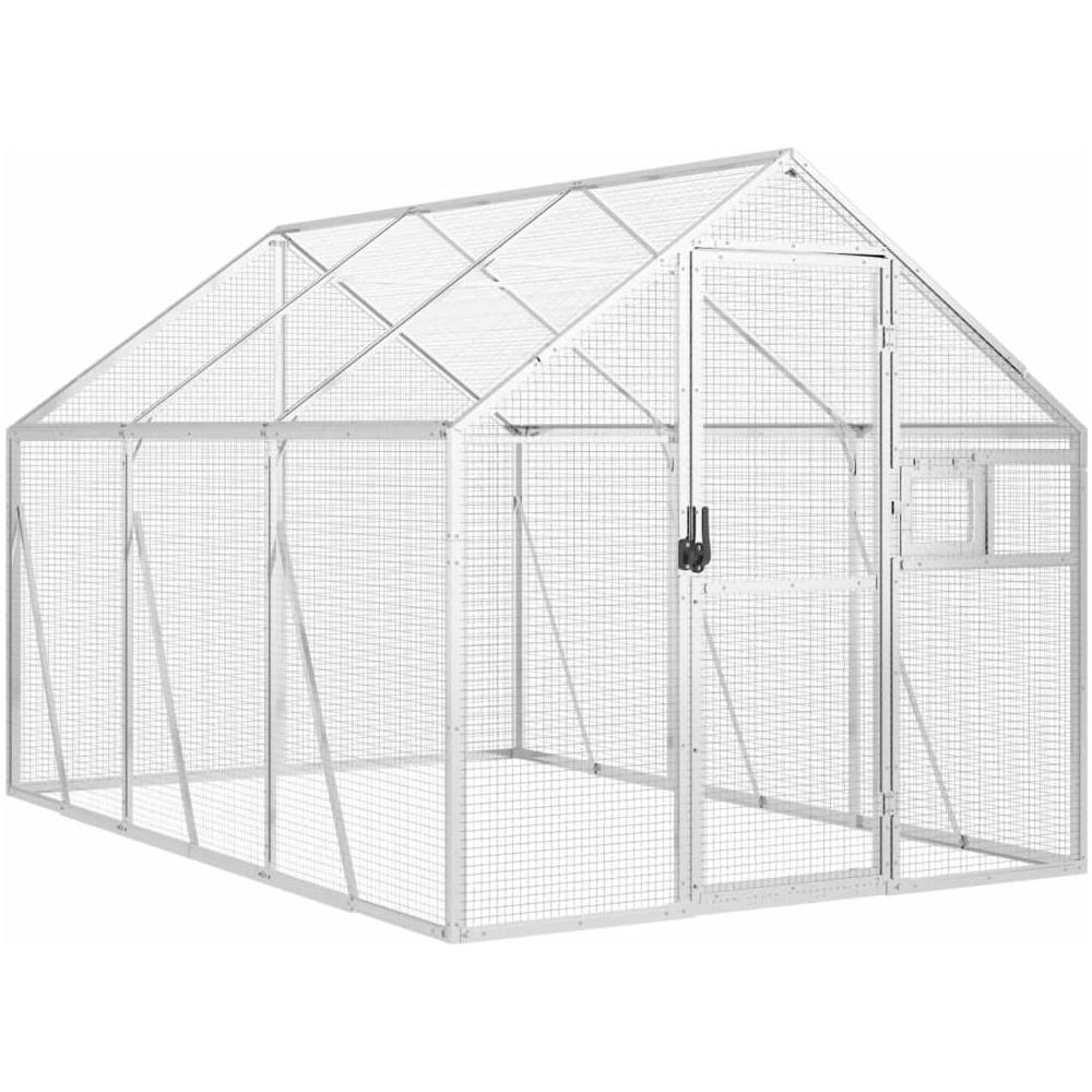 Voliera Argento 1,79x3x1,85 M In Alluminio - Foto 2