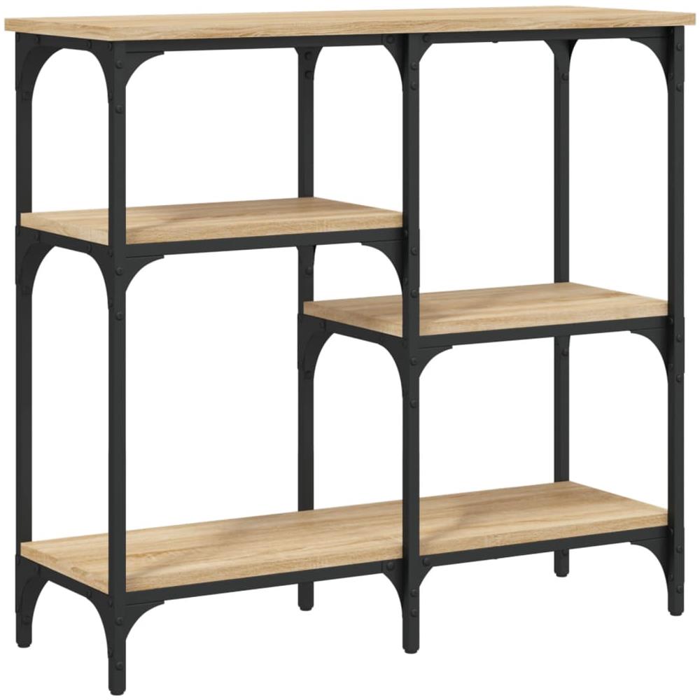 Tavolo Consolle Rovere Sonoma 80x29x75 Cm In Legno Multistrato - Foto 2