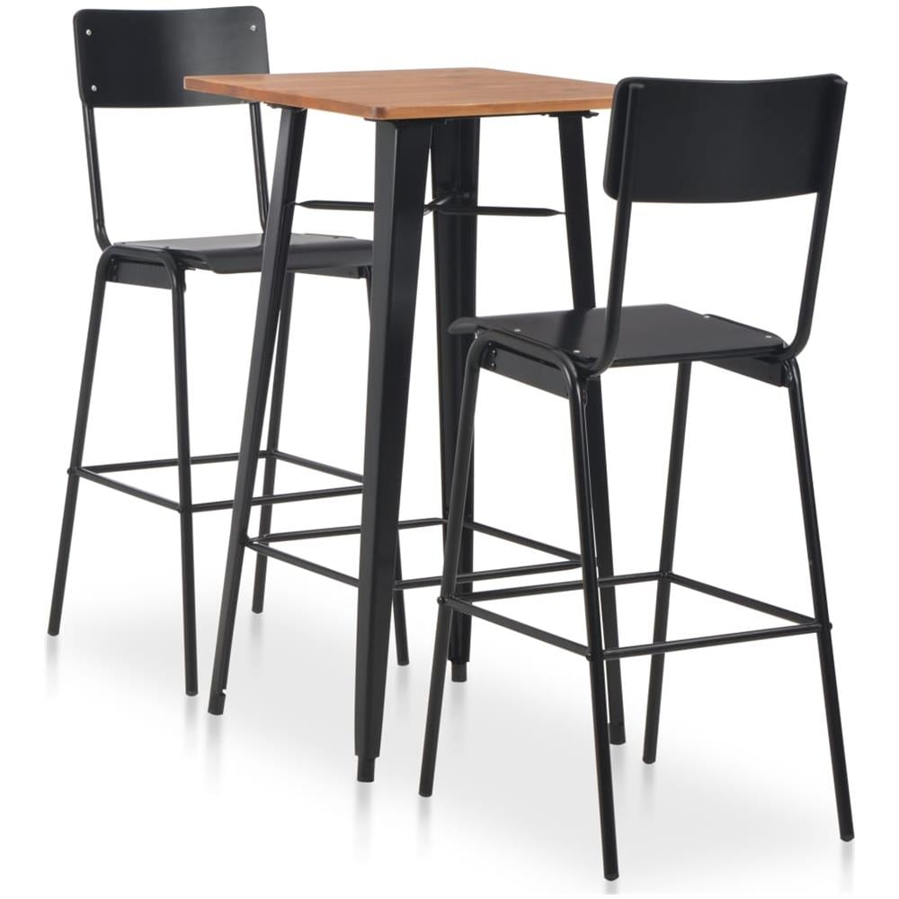 Set Da Bar 3 Pz In Acciaio Nero - Foto 1