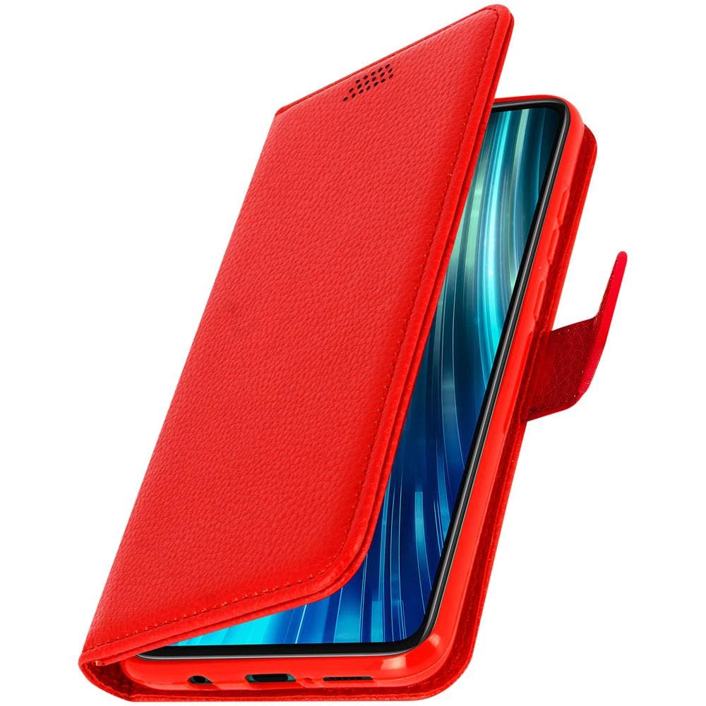 Custodia Xiaomi Redmi Note 8 Pro Portafoglio Supporto Video Cover Rosso - Foto 6