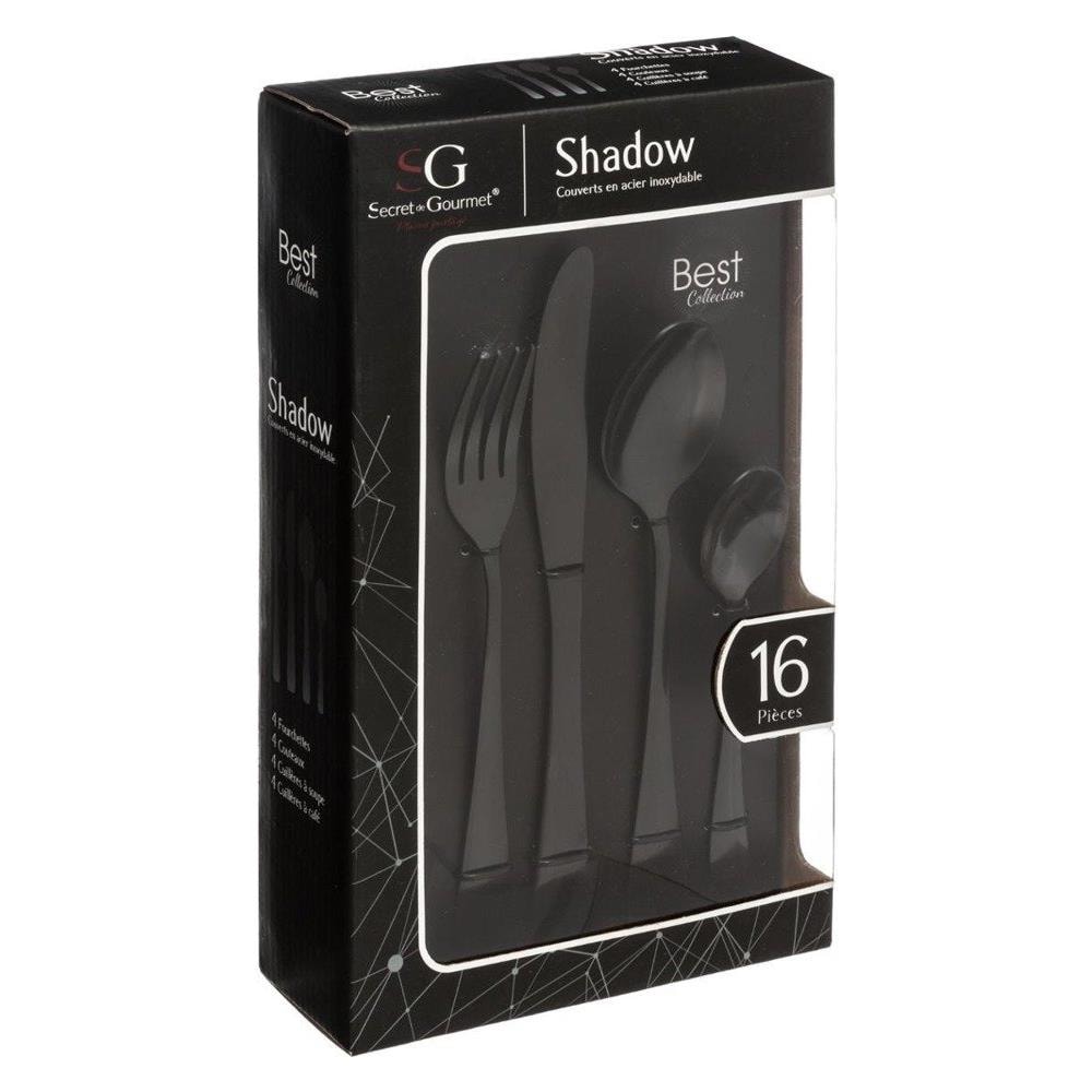 Set 16 Posate Inox Nero Per 4 Persone - Foto 3