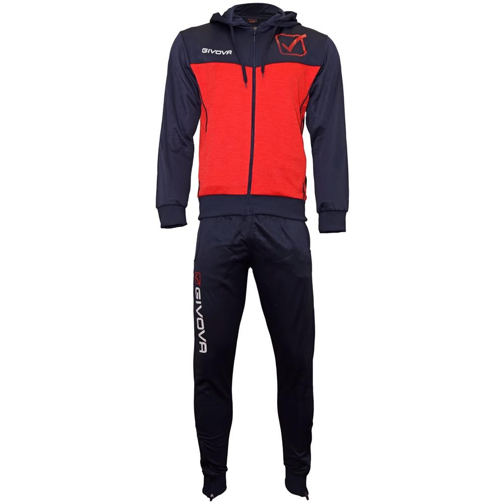 Visa Tuta Rosso Fashion Athletic Cotone Comfort Cappuccio Rosso Xxl - Foto 1