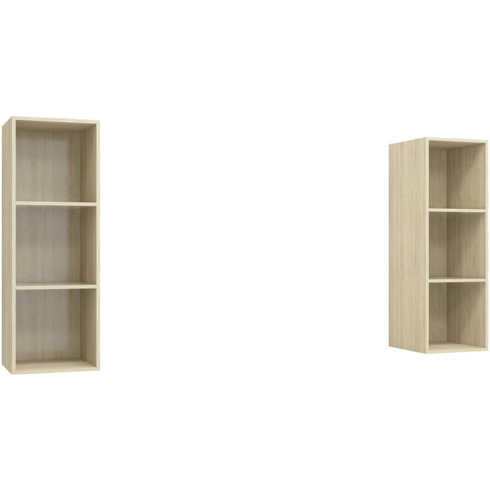 Mobile TV a Parete 2 pz Rovere Sonoma in Truciolato - Foto 1