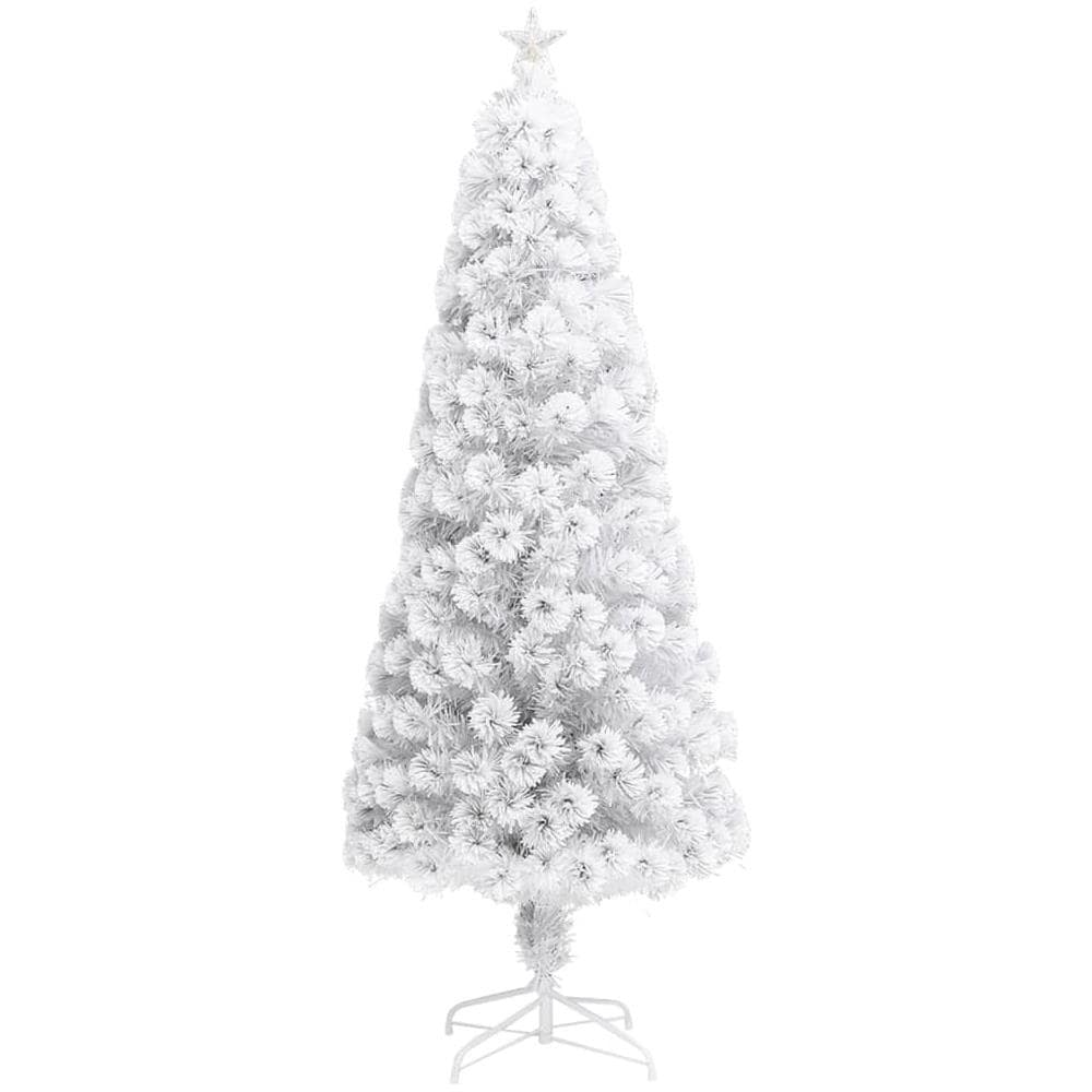 Albero Natale Artificiale Led Bianco 210 Cm Fibra Ottica - Foto 3