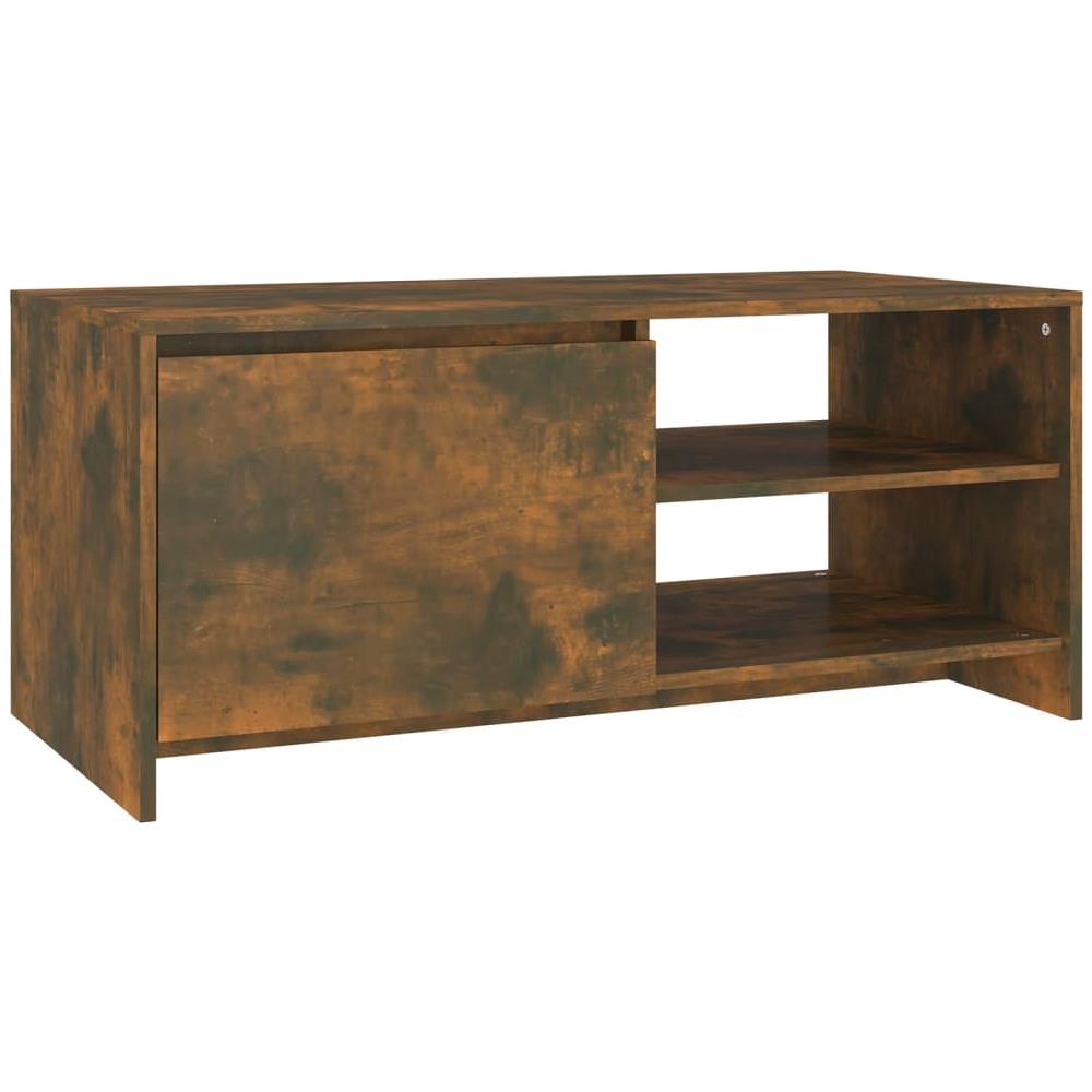 Tavolino Da Salotto Rovere Fumo 102x50x45 Cm Legno Multistrato - Foto 2