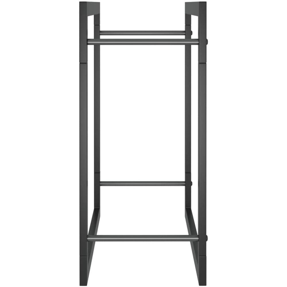 Portalegna Nero Opaco 50x28x56 cm in Acciaio - Foto 2