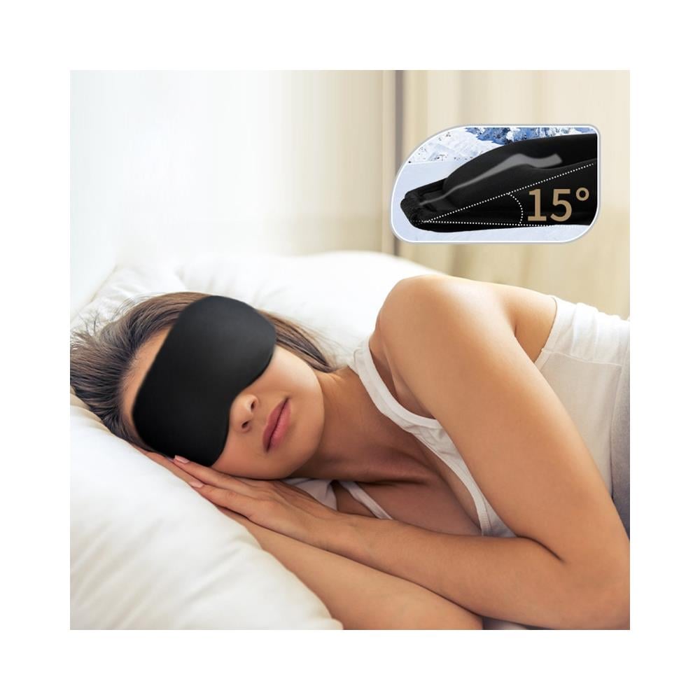 Maschera Per Dormire Ultra Morbida Nero - Foto 6