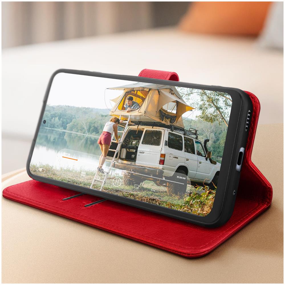 Custodia Per Honor 90 Lite Copertina Portacarte Funzione Supporto Rossa - Foto 2