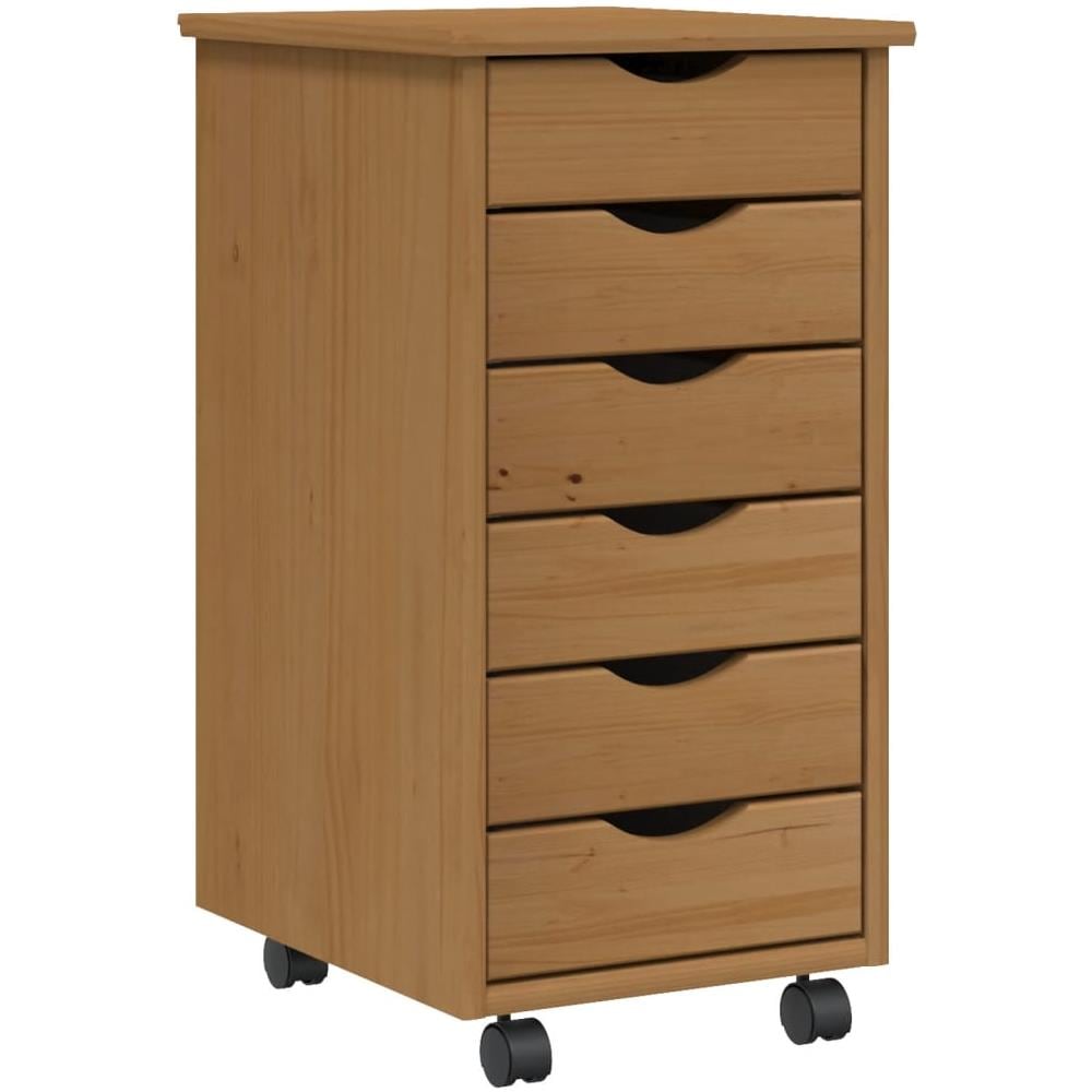 Armadietto Rotante Con Cassetti Moss Miele Legno Massello Pino - Foto 2
