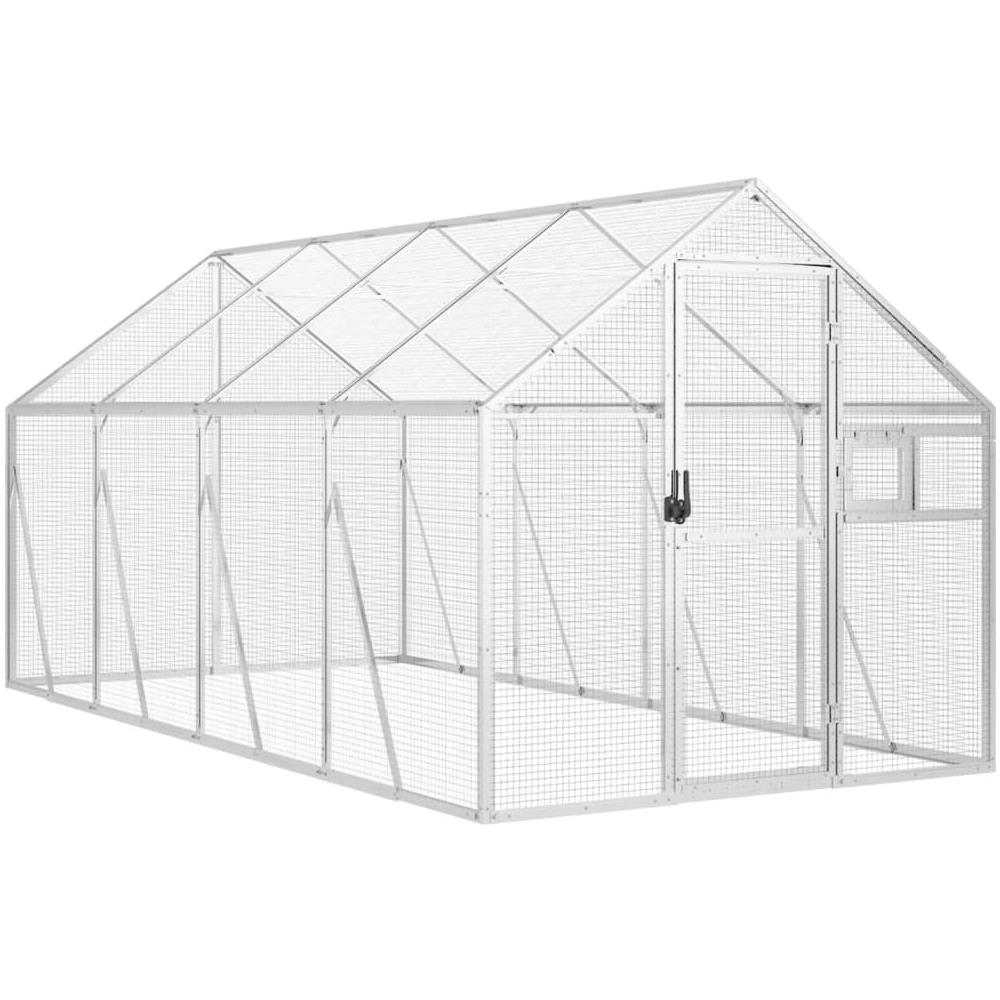 Voliera Argento 1,79x4x1,85 M In Alluminio - Foto 2