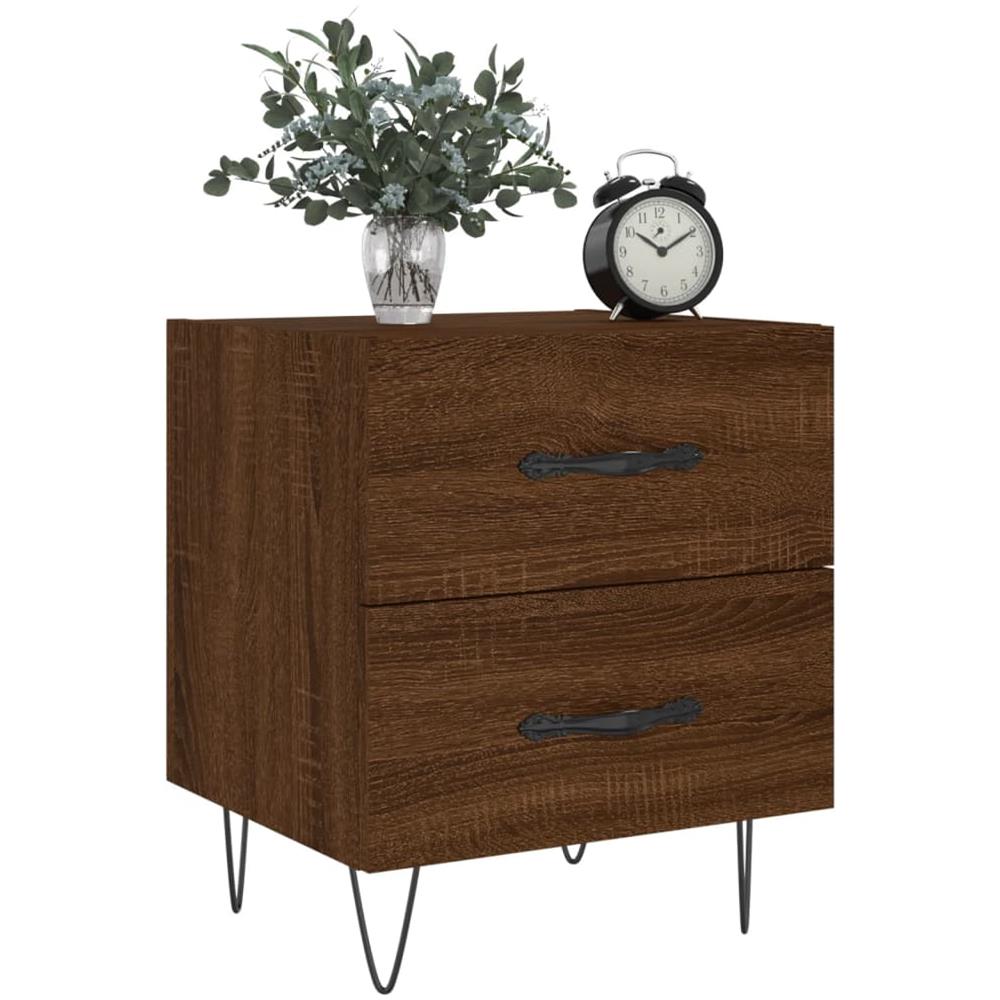 Comodino Rovere Marrone 40x35x47,5 Cm In Legno Multistrato - Foto 3