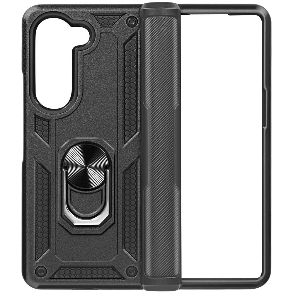 Cover Per Samsung Galaxy Z Fold5 Ibrida Anello Supporto Magnetico Nera - Foto 1