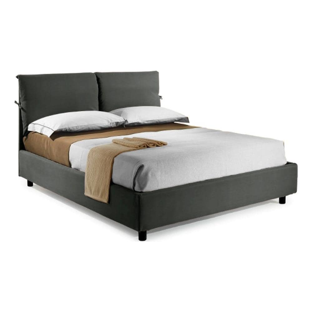 Letto Matrimoniale 140x200 Cm, Con Box Contenitore, Rivestimento In Tessuto Completamente Sfoderabile E Lavabile, Facile Da Assemblare, Made In Italy - Foto 1