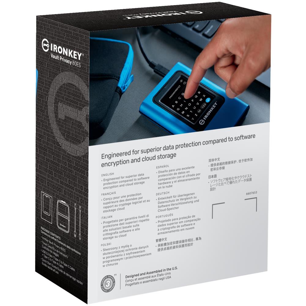 IronKey 3840GB Vault Privacy 80 XTS-AES 256-bit SSD esterno crittografato - Foto 6