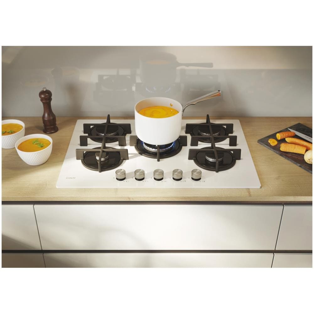 Piano Cottura CVG74WTW da Incasso 5 Zone Cottura da 74.5 cm Colore Bianco - Foto 5