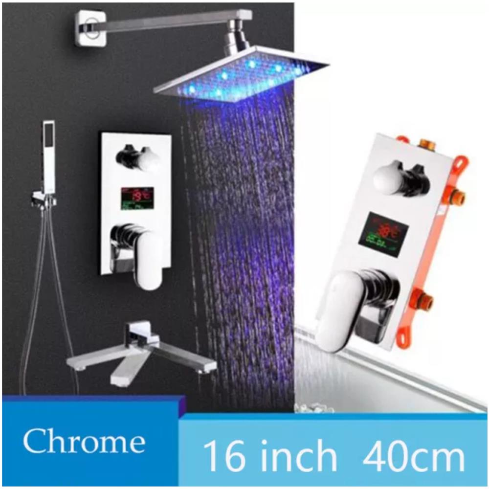 Set miscelatore doccia, Blackswan, tipo M73.65 LED, modello cromato lucido, misura 40 cm - Foto 2