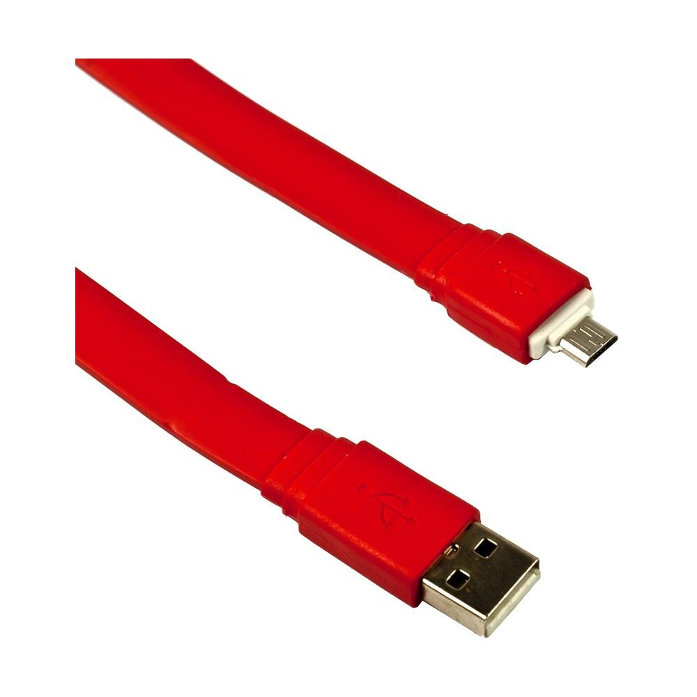 ICOC MUSB-A-FLR - Cavo Flat USB AM a Micro USB M Rosa 1 m - Foto 1