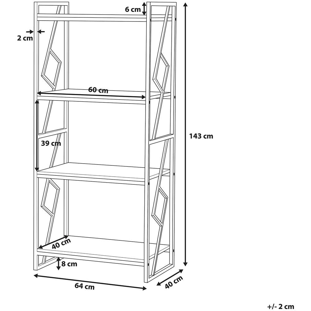 Scaffale A 4 Ripiani In Color Noce Scuro Forres - Foto 2