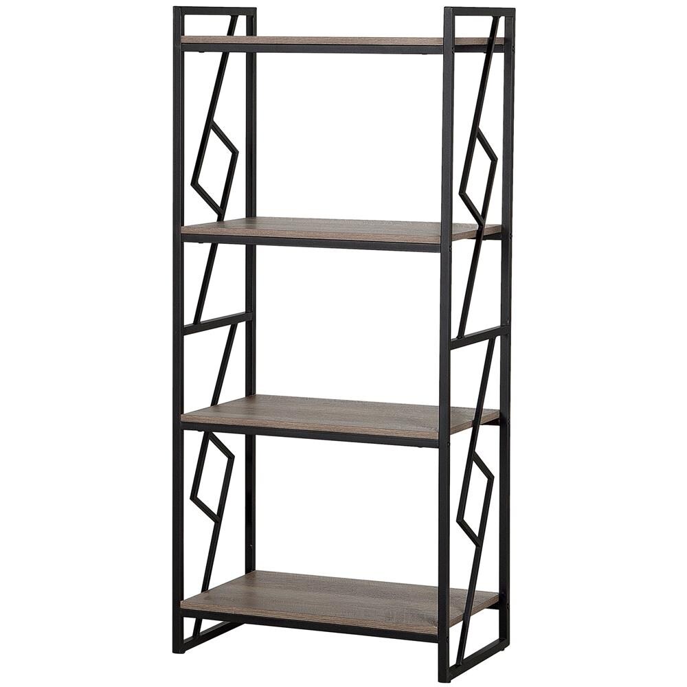 Scaffale A 4 Ripiani In Color Noce Scuro Forres - Foto 1