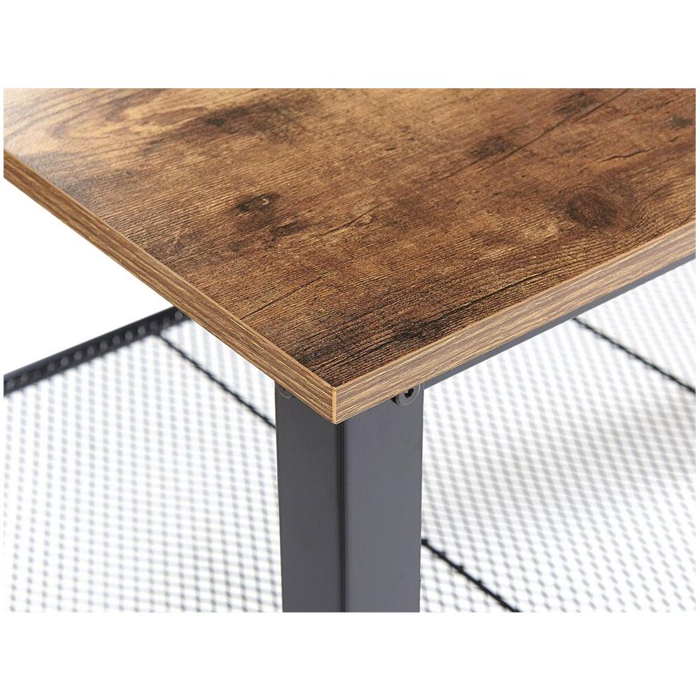 Tavolino Color Legno Scuro / Nero Rettangolare 106 X 60 Cm Aston - Foto 2