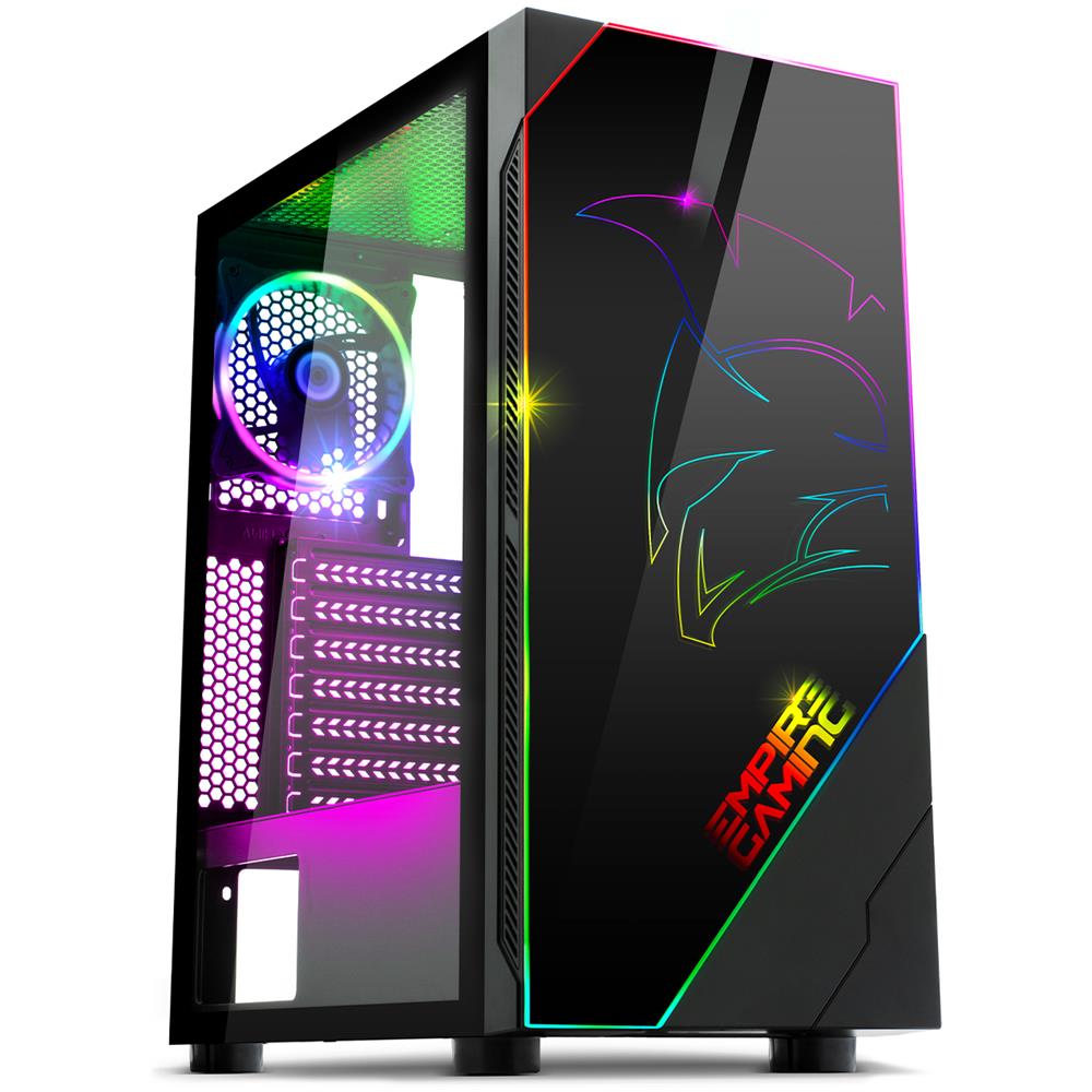 Case Spartan Middle Tower ATX / Micro-ATX / Mini-ITX 2 Porte USB 3.0 Colore Nero (Finestrato)  - Foto 1