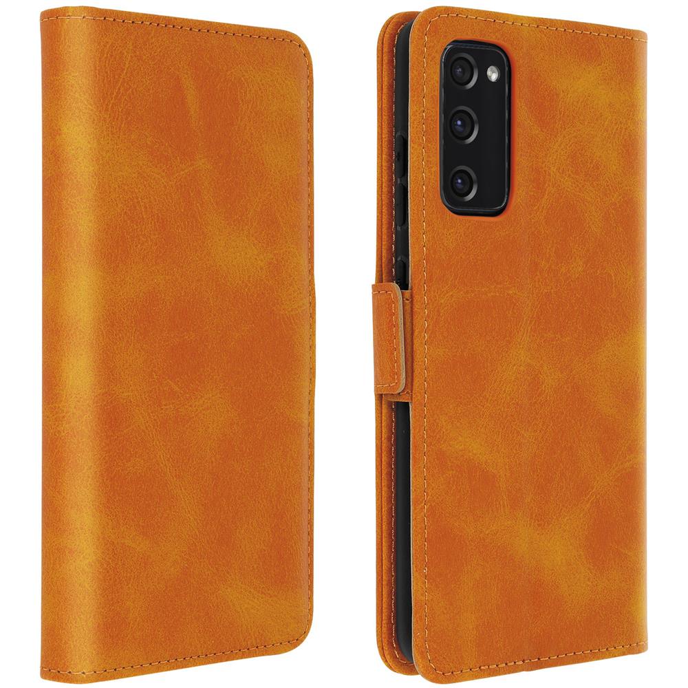 Custodia Samsung S20 Fe Vintage Style Portacarte Supporto Video Camel - Foto 1