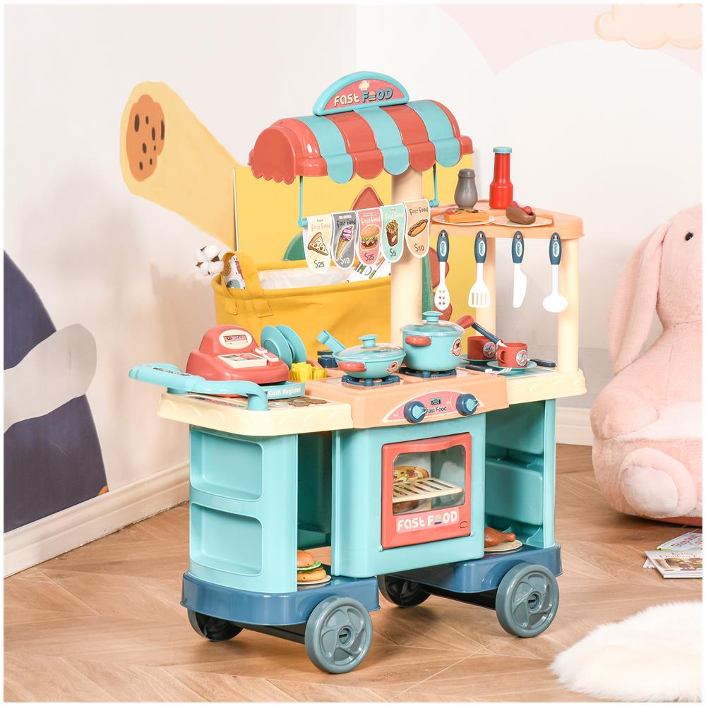 Cucina Giocattolo Per Bambini 3-6 Anni Con 50 Accessori Inclusi - Foto 2