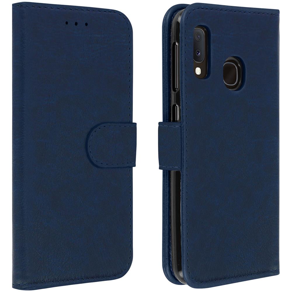 Custodia Galaxy A20e Portacarte Funzione Supporto Cover Silicone - Blu - Foto 1