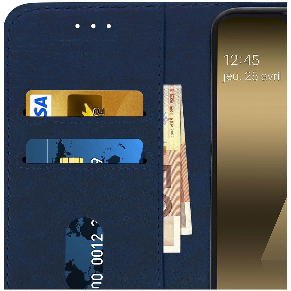 Custodia Galaxy A20e Portacarte Funzione Supporto Cover Silicone - Blu - Foto 2