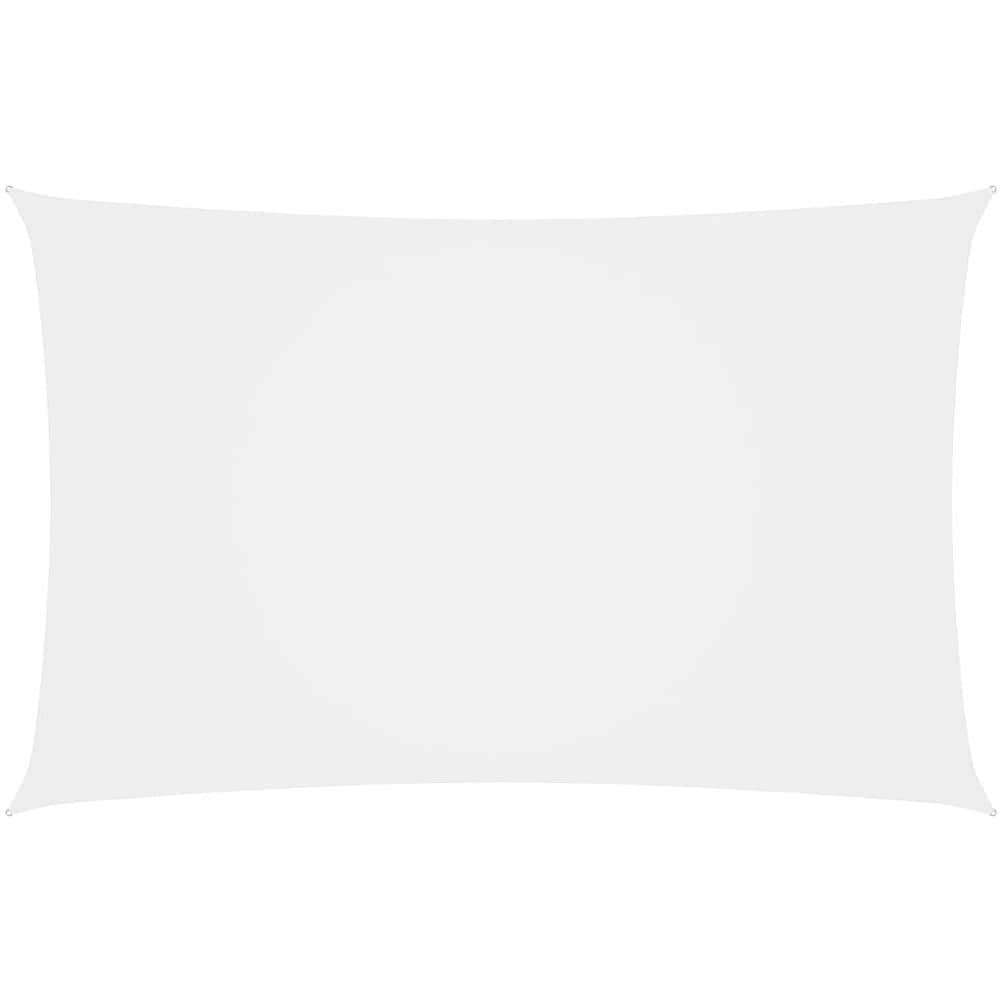 Parasole a Vela in Tessuto Oxford Rettangolare 3x6 m Bianco - Foto 1