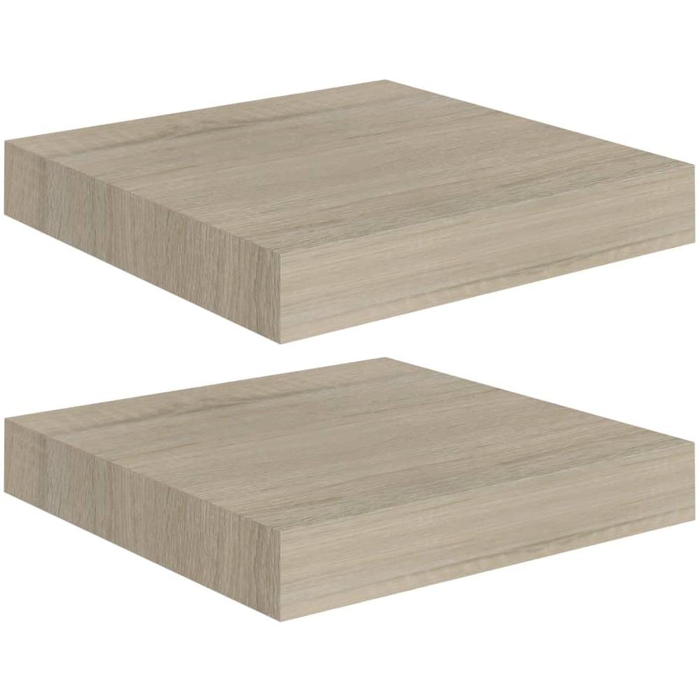 Mensole A Muro 2 Pz Rovere 23x23,5x3,8 Cm In Mdf - Foto 2