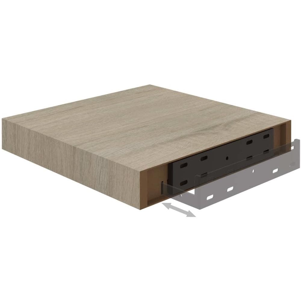 Mensole A Muro 2 Pz Rovere 23x23,5x3,8 Cm In Mdf - Foto 8