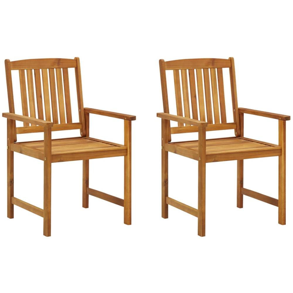 Sedie da Giardino con Cuscini 2 pz in Massello di Acacia - Foto 3