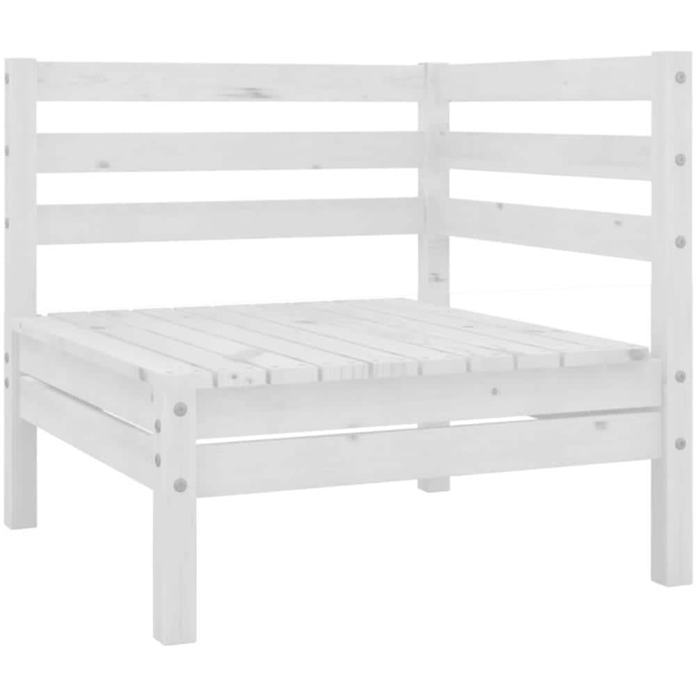 Set Divani Da Giardino 12 Pz Bianco In Legno Massello Di Pino - Foto 3