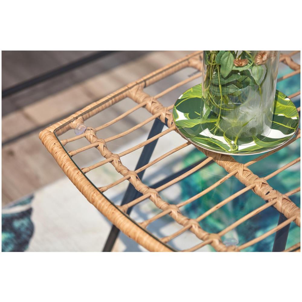 Parea Salotto Da Balcone 4 Posti In Resina Beige E Nero - Foto 2