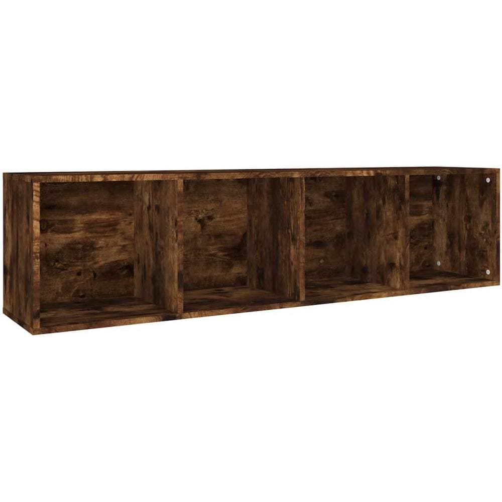 Libreria /mobile Tv Rovere Fumo 36x30x143cm In Legno Multistrato - Foto 2