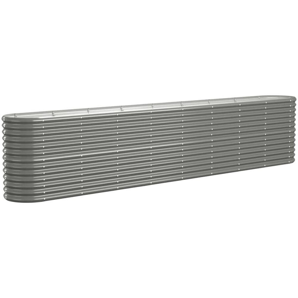 Letto Giardino Acciaio Verniciato a Polvere 332x40x68 cm Grigio - Foto 1