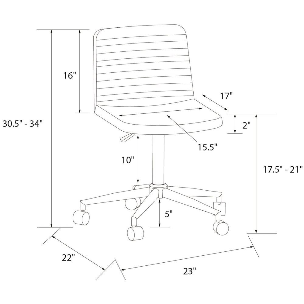 Corey Sedia Da Ufficio In Ecopelle Cammello - Foto 2