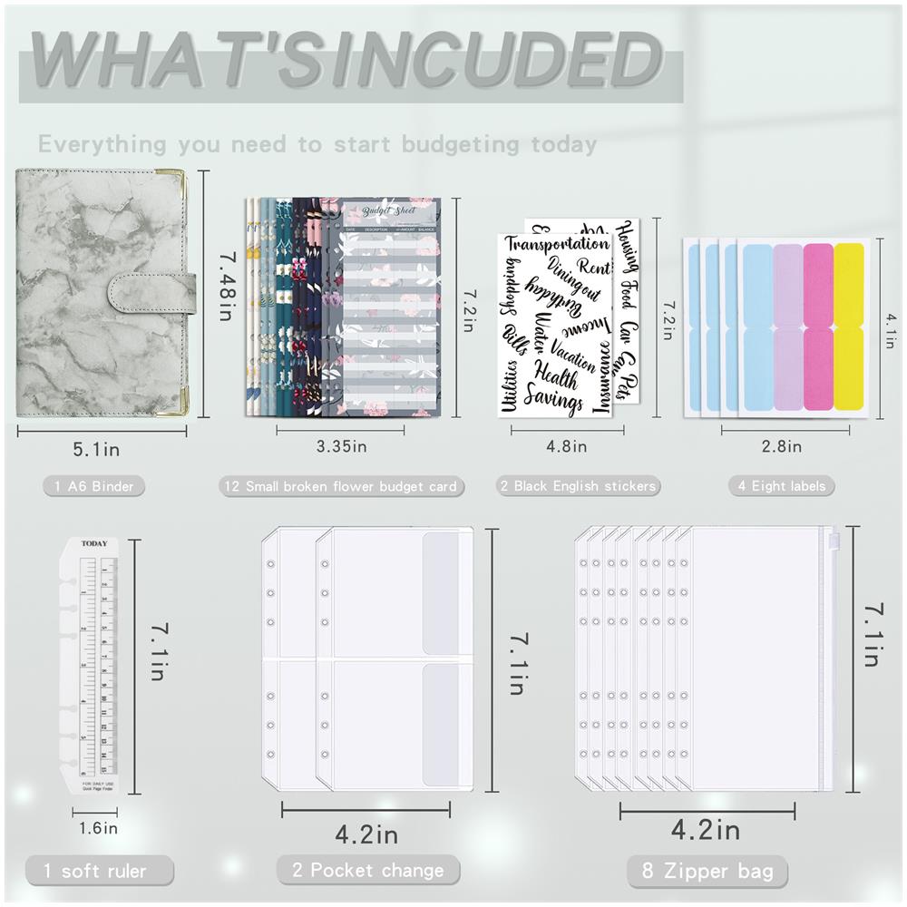 Raccoglitore Ad Anelli A6 Con Foglio Di Budget - Pianificatore Di Budget - Foto 2