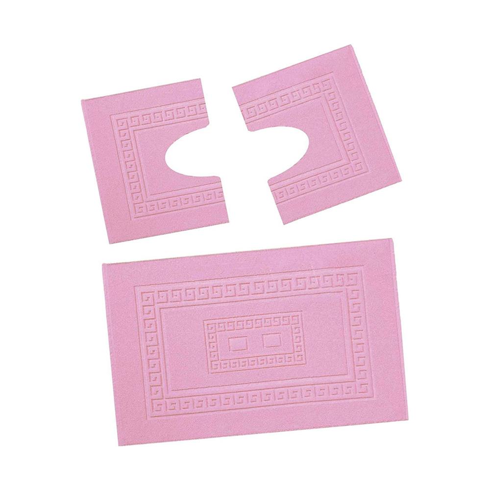 Tappeto Da Bagno Disegno Torino Colore Rosa Par 3pezzi Rosa - Foto 1