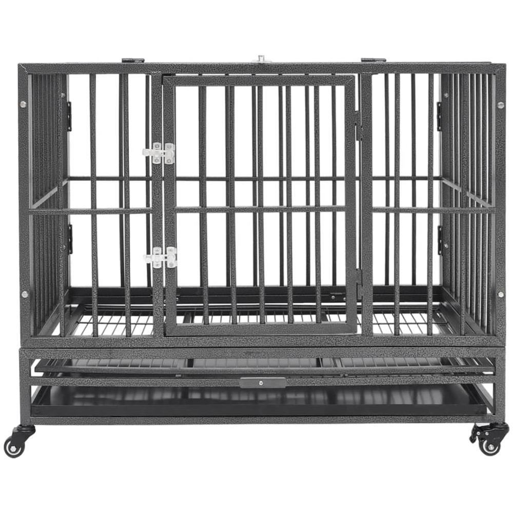 Gabbia Per Cani Con Ruote In Acciaio 102x72x85 Cm - Foto 2