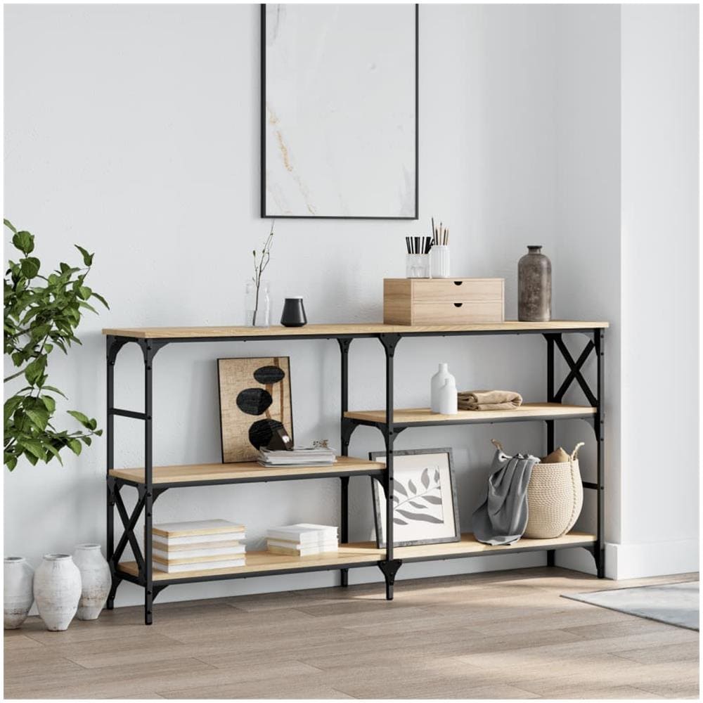 Tavolo Consolle Rovere Sonoma 150x29x76,5 Cm Legno Multistrato - Foto 1