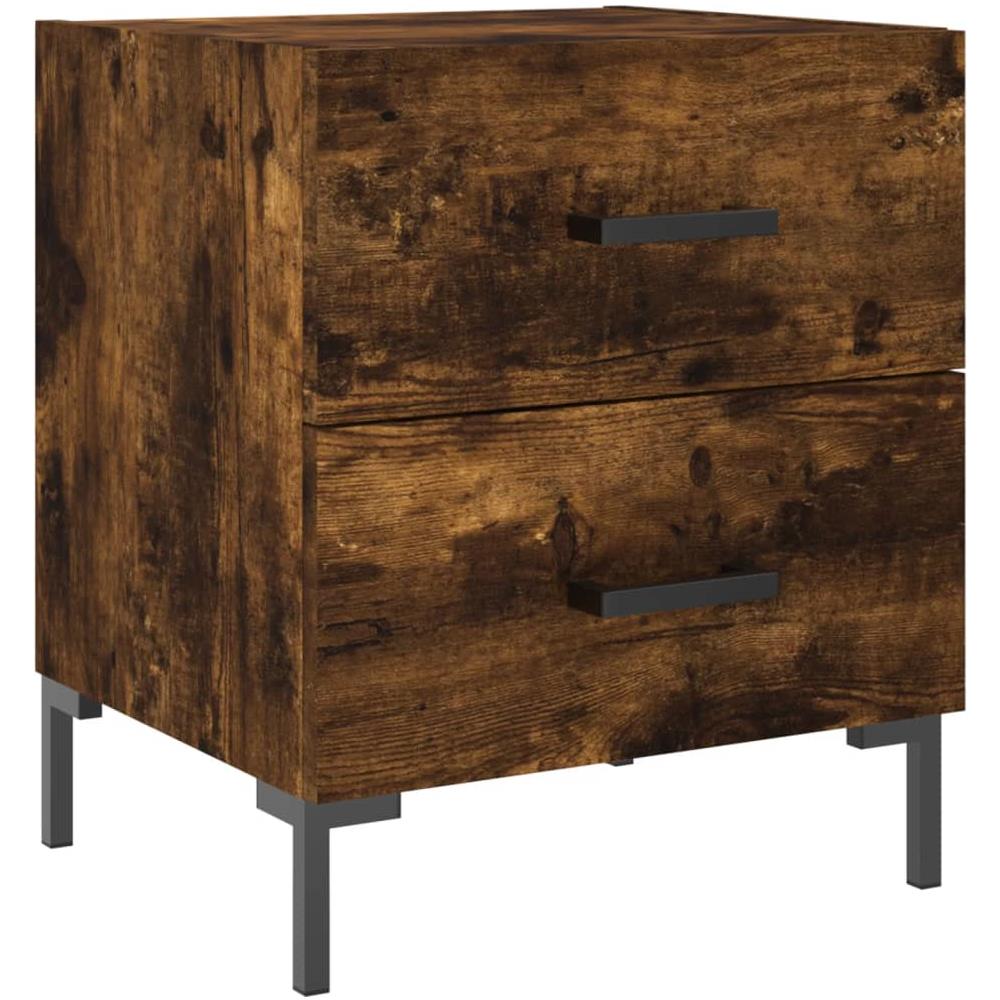 Comodino Rovere Fumo 40x35x47,5 Cm In Legno Multistrato - Foto 2