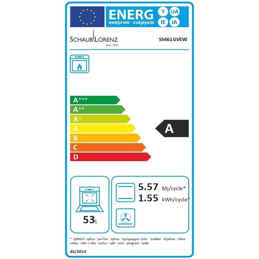 Cucina Gas SS461GVEW 4 Fuochi a Gas Forno Gas Ventilato Classe A Dimensioni 60 x 60 cm Colore Bianco - Foto 2