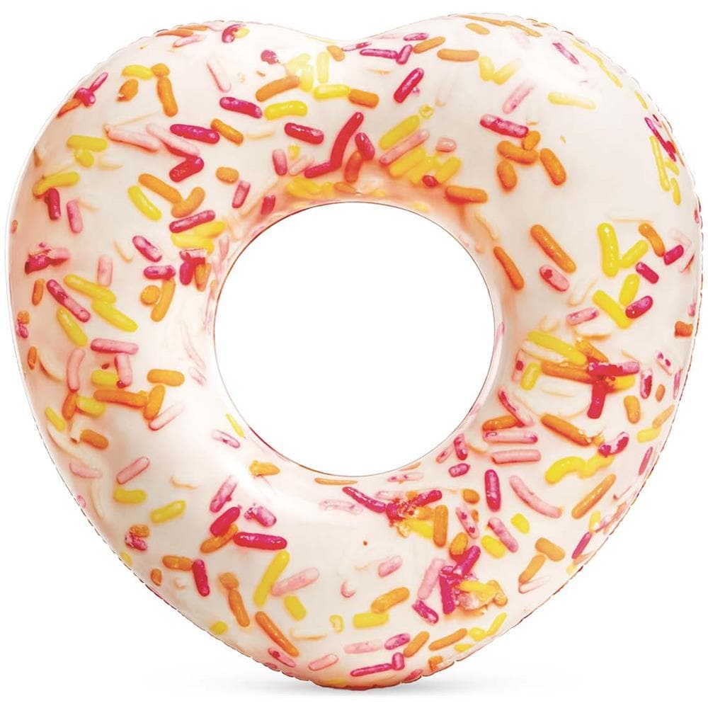 56253NP - Ciambella Mare Gonfiabile Donut Cuore con Zuccherini, 94x89x25 cm - Foto 1