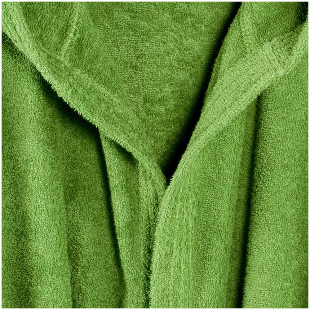 Accappatoio Con Cappuccio Spugnissima Minorca Junior In Cotone Colore Verde Misura 6-8 Anni - Foto 2