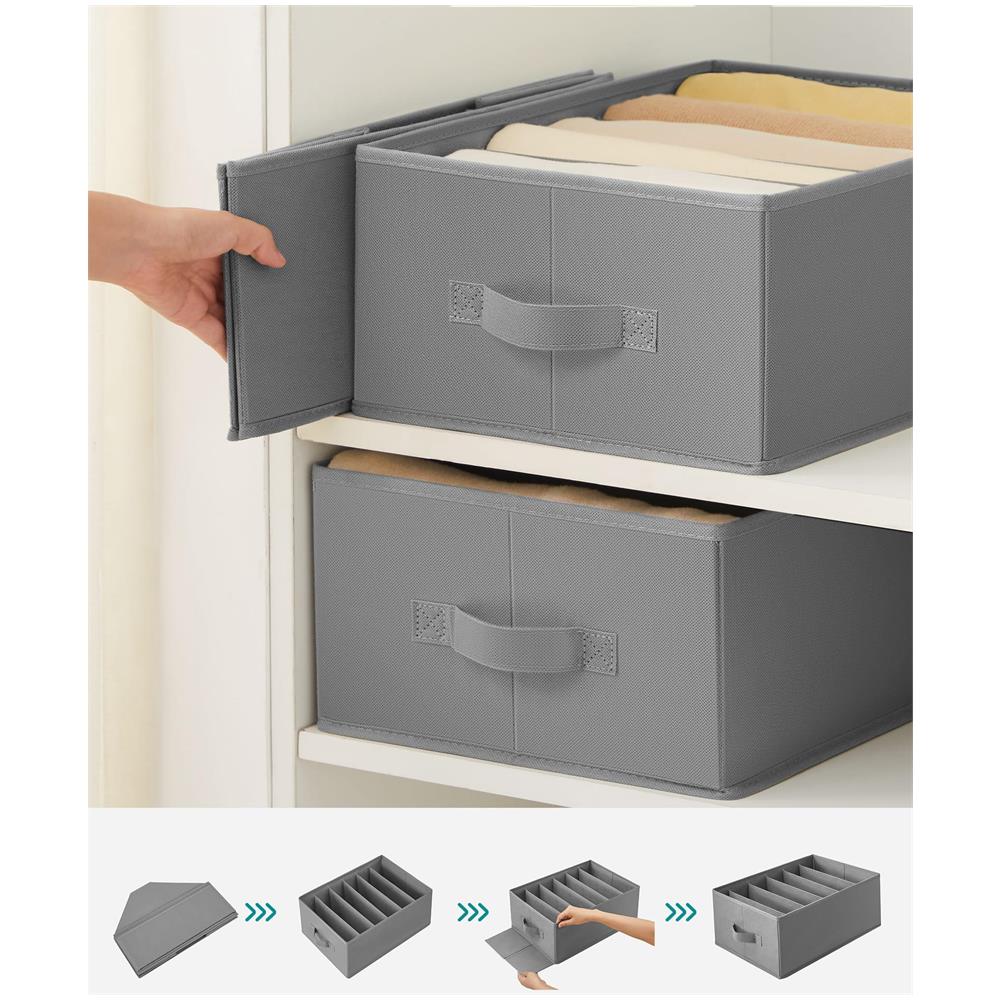 Organizer per armadio e cassetti, grigio x2 RUS009G02 - Foto 6