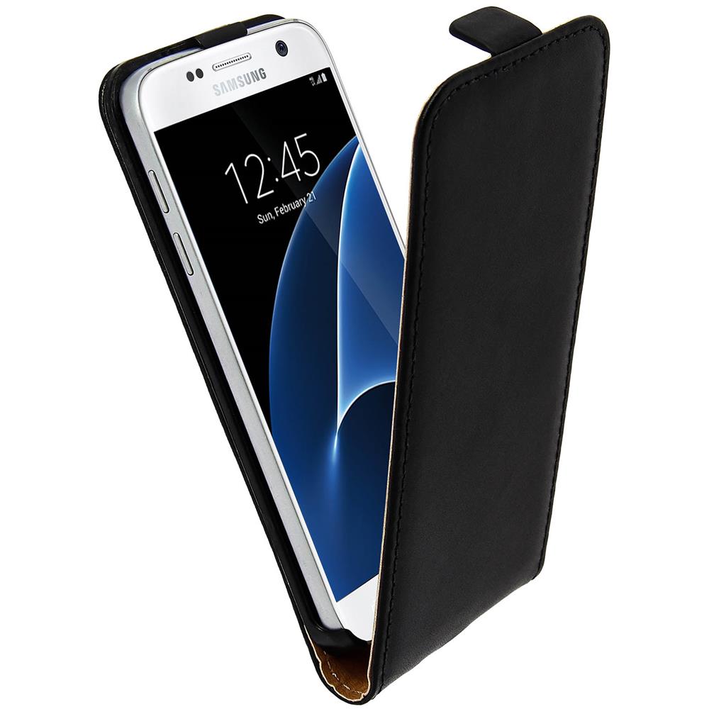 Custodia Con Flip Verticale Per Samsung Galaxy S7 - Nera - Foto 1