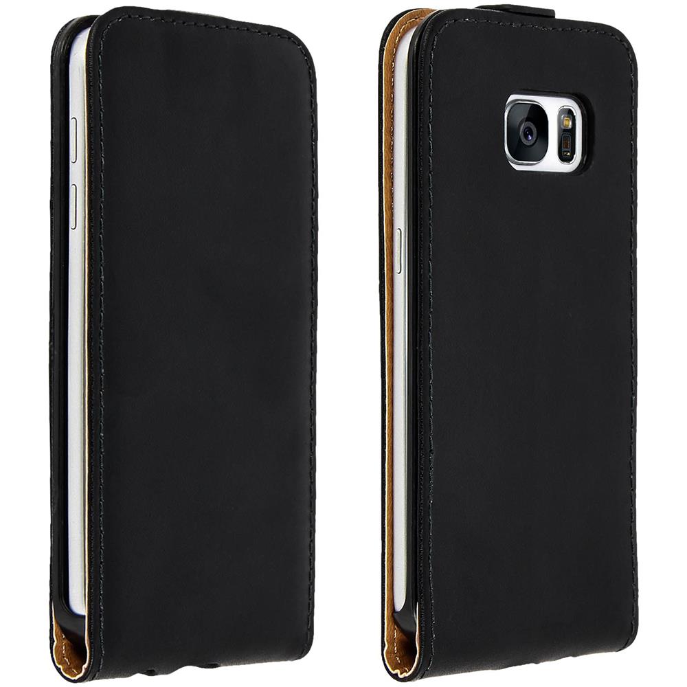 Custodia Con Flip Verticale Per Samsung Galaxy S7 - Nera - Foto 2